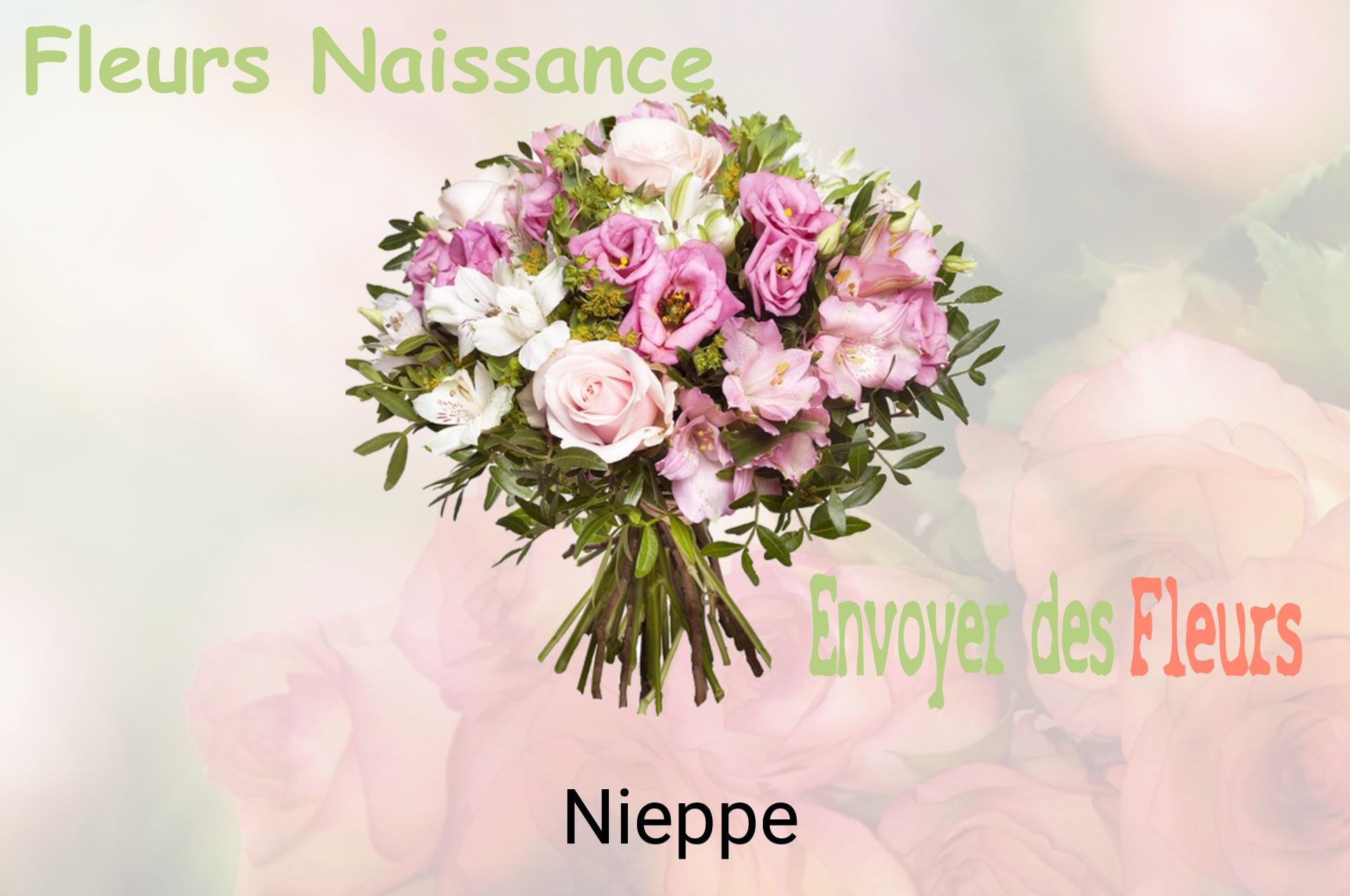 Bouquet de fleurs de naissance livré à Nieppe